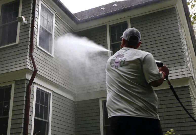 Commercial pressure washing service by New Franklin Power Washing at New Franklin business